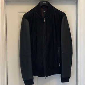 HUGO BOSS Suede and Leather Men’s Coat